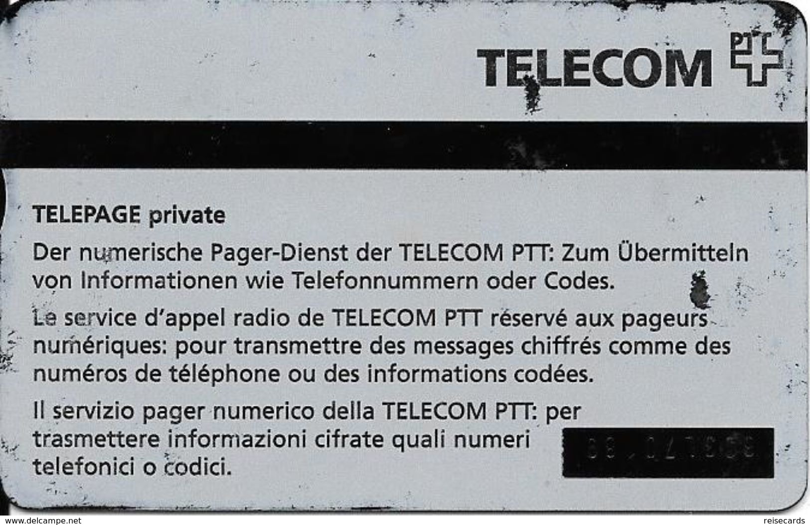PTT P: V-67B 603L Telecom PTT - Age Of Page - Schweiz