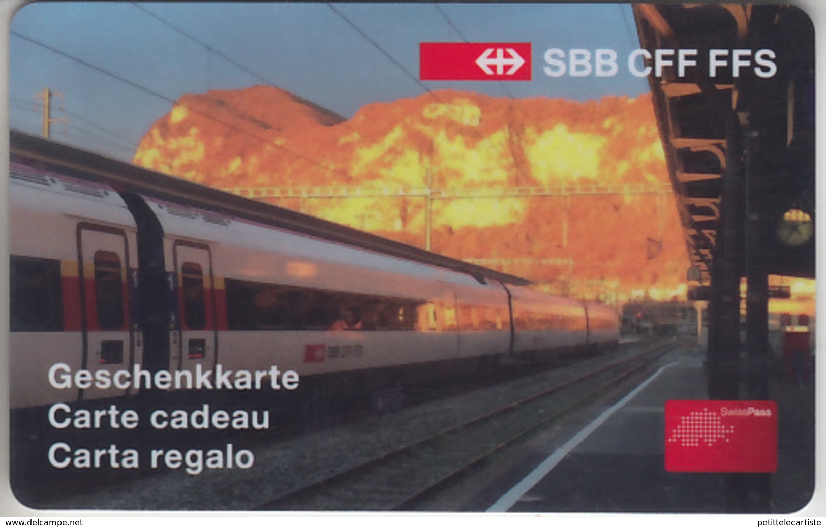 CARTE  KDO  SUISSE * GIFT CARD     ***   TRAIN - ZUG - RAIL  - CFF - SBB - FFS    *** - Tarjetas De Regalo