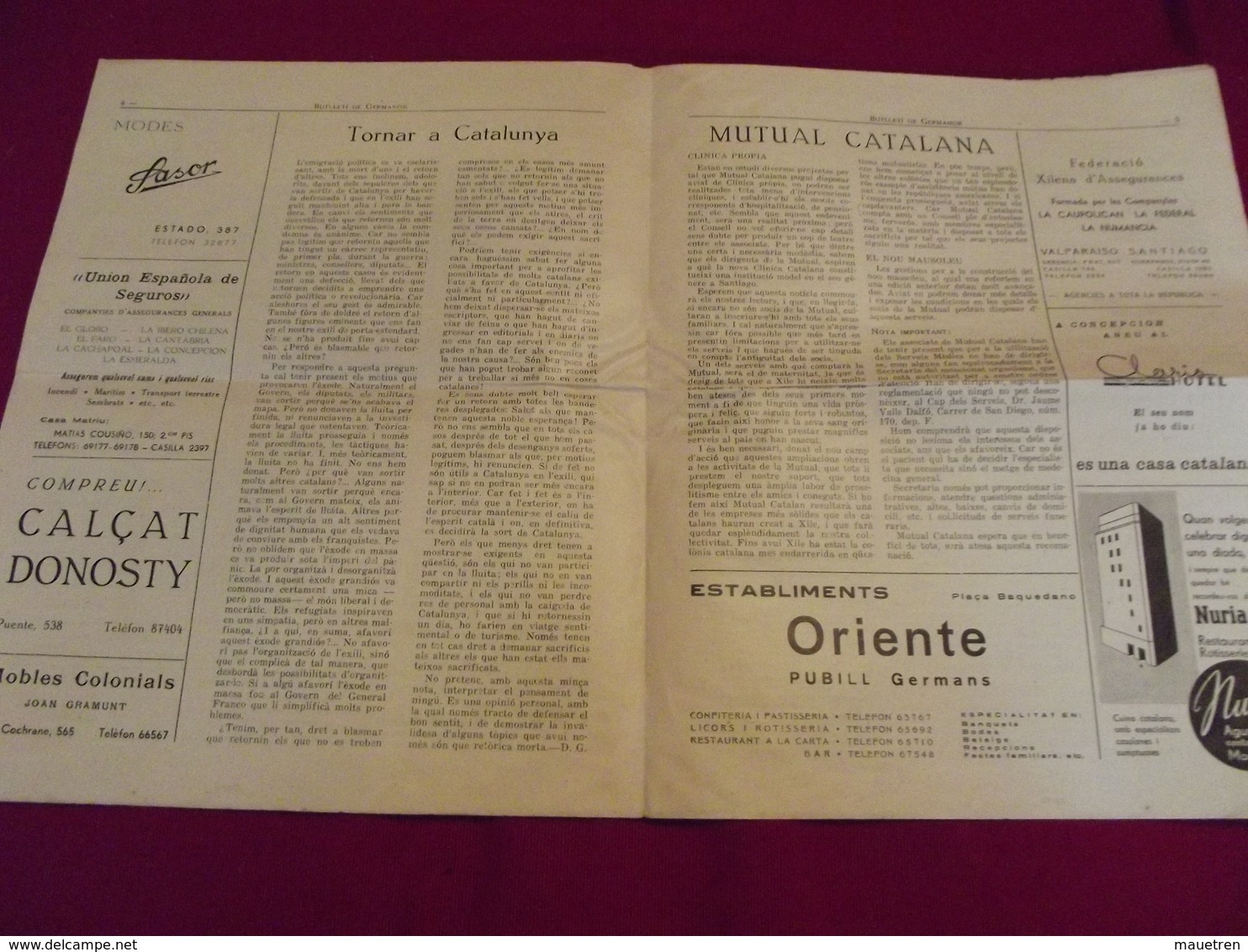 BUTLLETI DE GERMANOR . CENTRE CATALA .N° 548 Feber 1950 - [1] Jusqu' à 1980