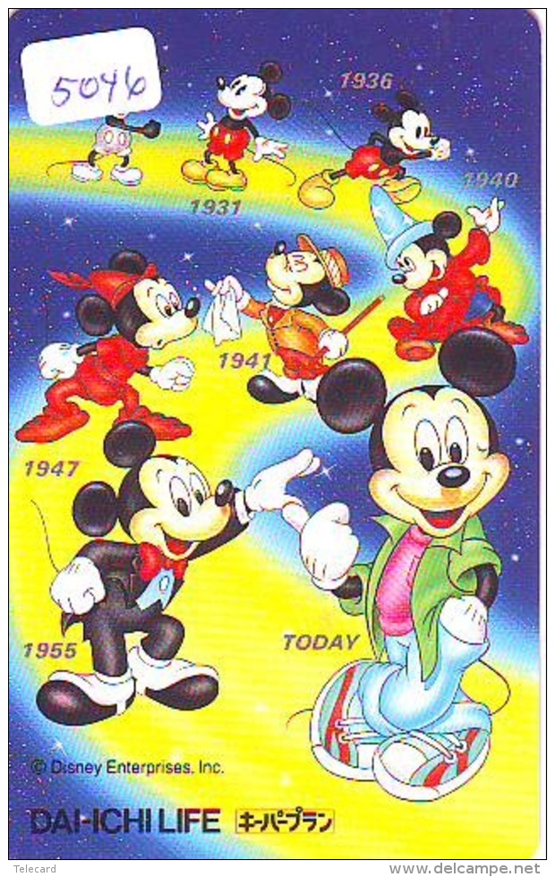 Télécarte Japon * 110-178804 * DISNEY * MICKEY (5046) Dai Ichi Life Insurance Japan Phonecard TELEFONKARTE - Disney