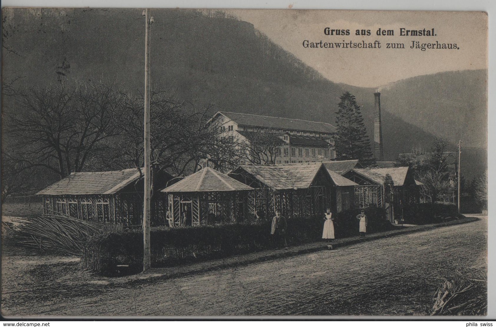 Gruss Aus Dem Ermstal - Gartenwirtschaft Zum Jägerhaus - Belebt - Reutlingen