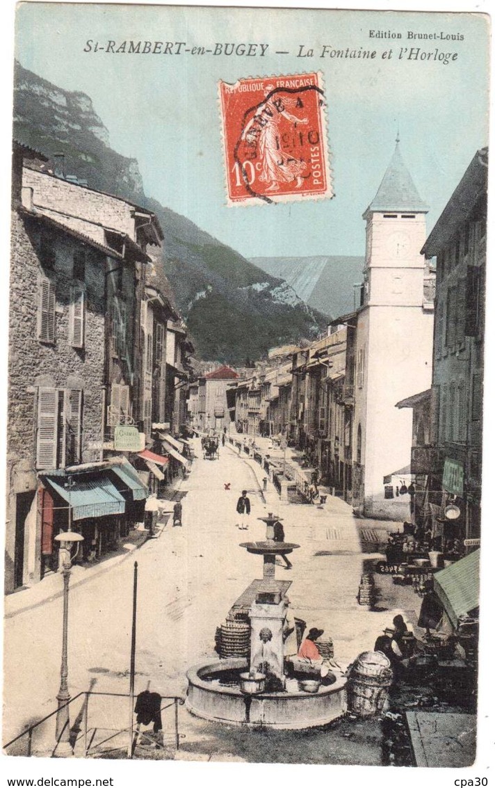 CPA AIN.SAINT RAMBERT-en-BUGEY.LA FONTAINE ET L'HORLOGE - Non Classés