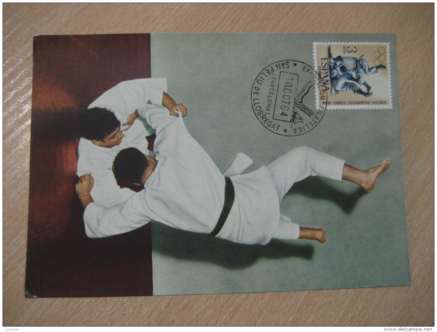 SANT FELIU DE LLOBREGAT 1964 Judo Olympic Games Olympics Tokyo Maxi Maximum Card SPAIN - Judo