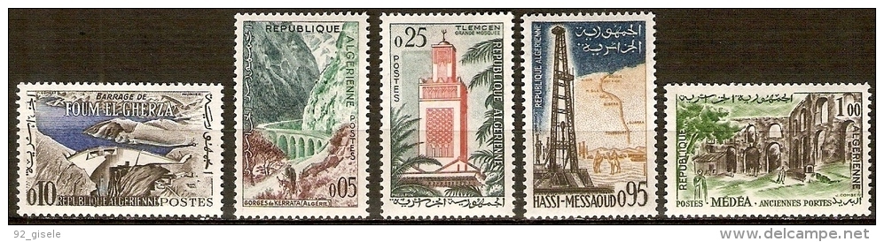 Algerie YT 364 à 368 " Tp De France  Rep. Algérienne" 1962 Neuf** - Algeria (1962-...)