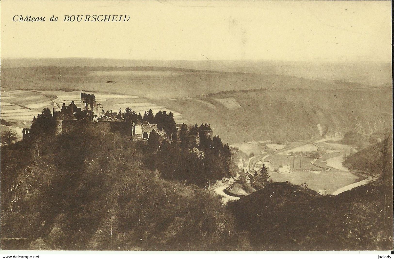 Château De Bourscheid.     ( 2 Scans ) - Bourscheid