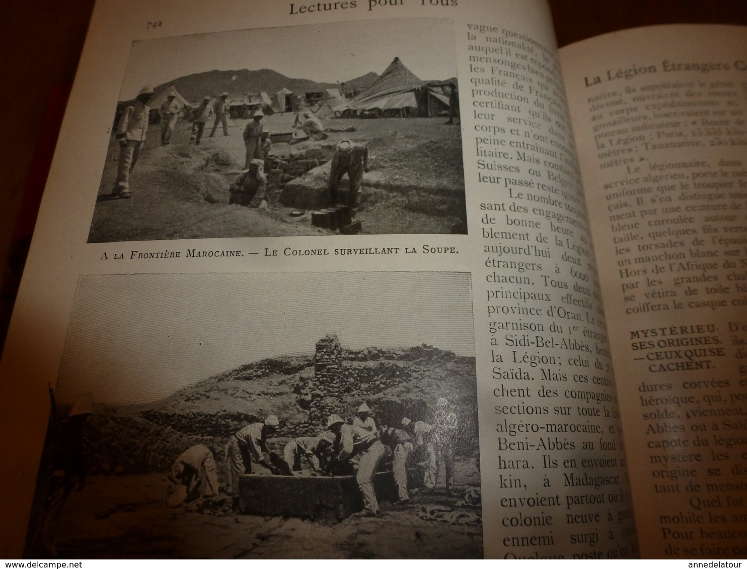 1907-1908 LECTURE POUR TOUS -->En auto et ballon;Légion au Maroc,Cinématographe;Toréadors Charette le chef vendéen;etc