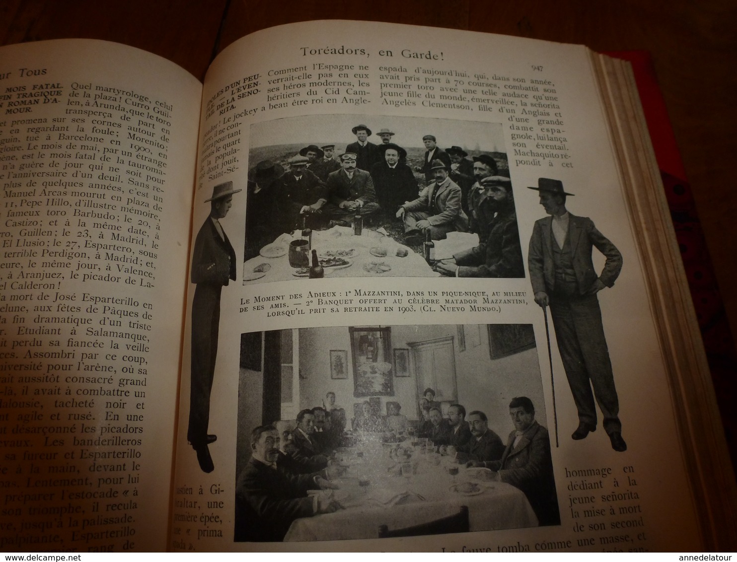 1907-1908 LECTURE POUR TOUS -->En auto et ballon;Légion au Maroc,Cinématographe;Toréadors Charette le chef vendéen;etc