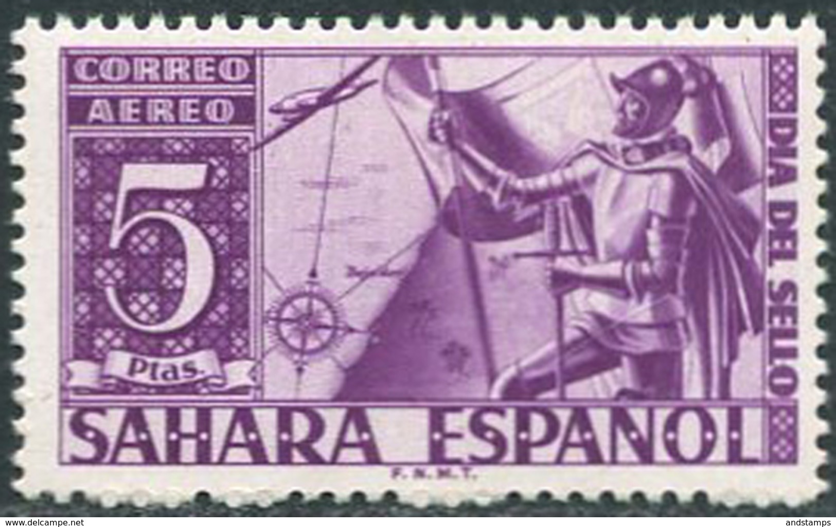 Sahara Esp. 1950 Michel #117 MNH/Luxe. Day Of The Stamp. (Ts21) - Spanish Sahara