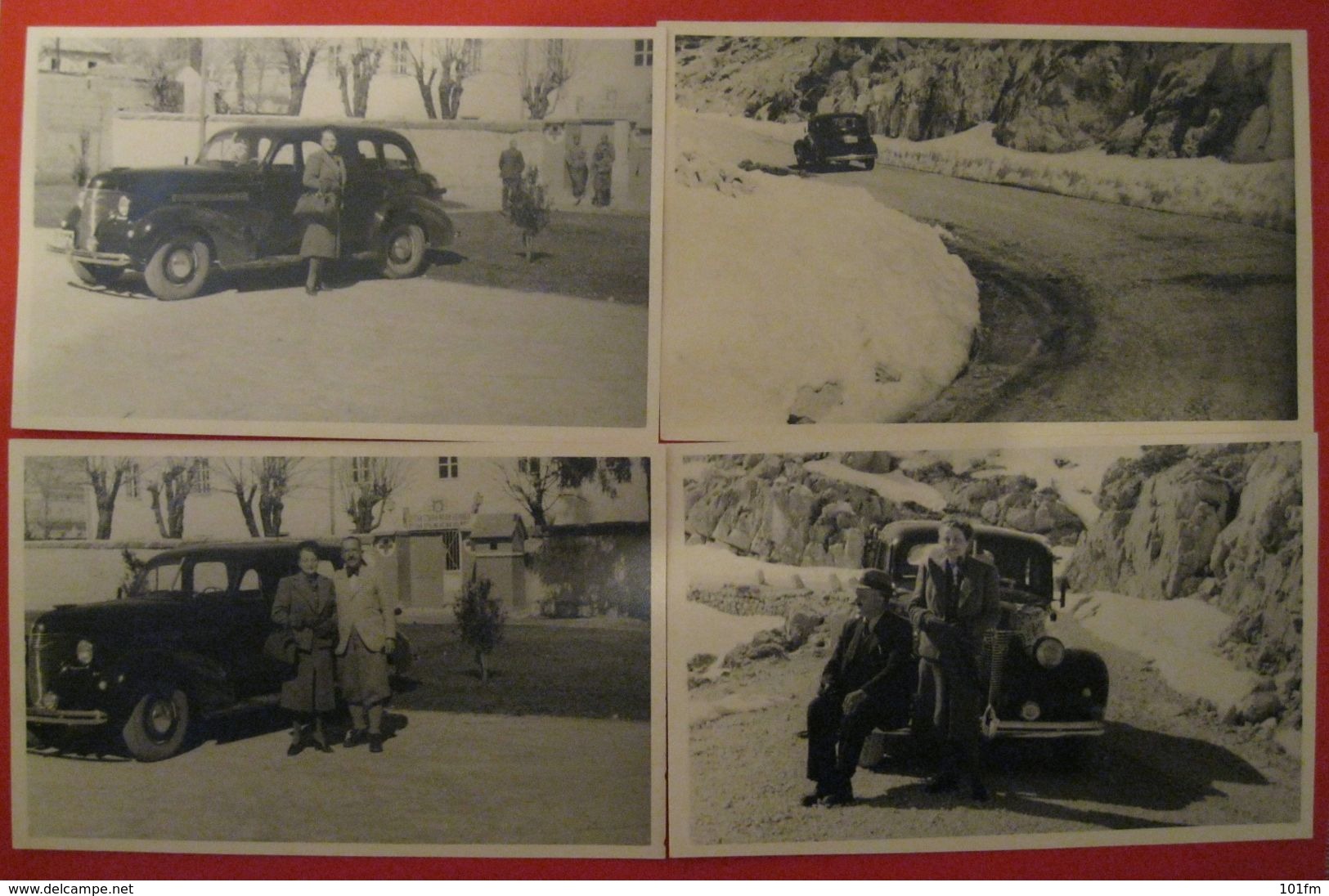 MONTENEGRO - CRNA GORA, LOT 4 ORIGINAL PHOTO, OLD CAR CA. 1940 - Passenger Cars