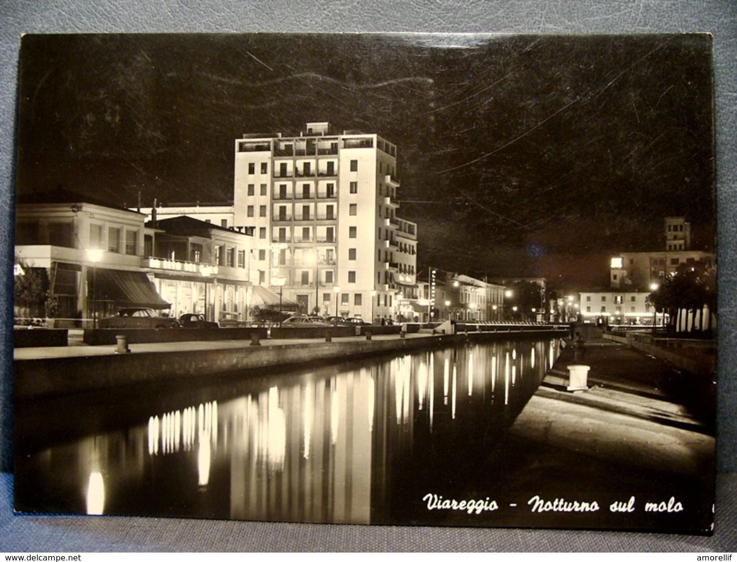 (FG.J36) VIAREGGIO - NOTTURNO SUL MOLO (LUCCA) VIAGGIATA 1958 - Viareggio