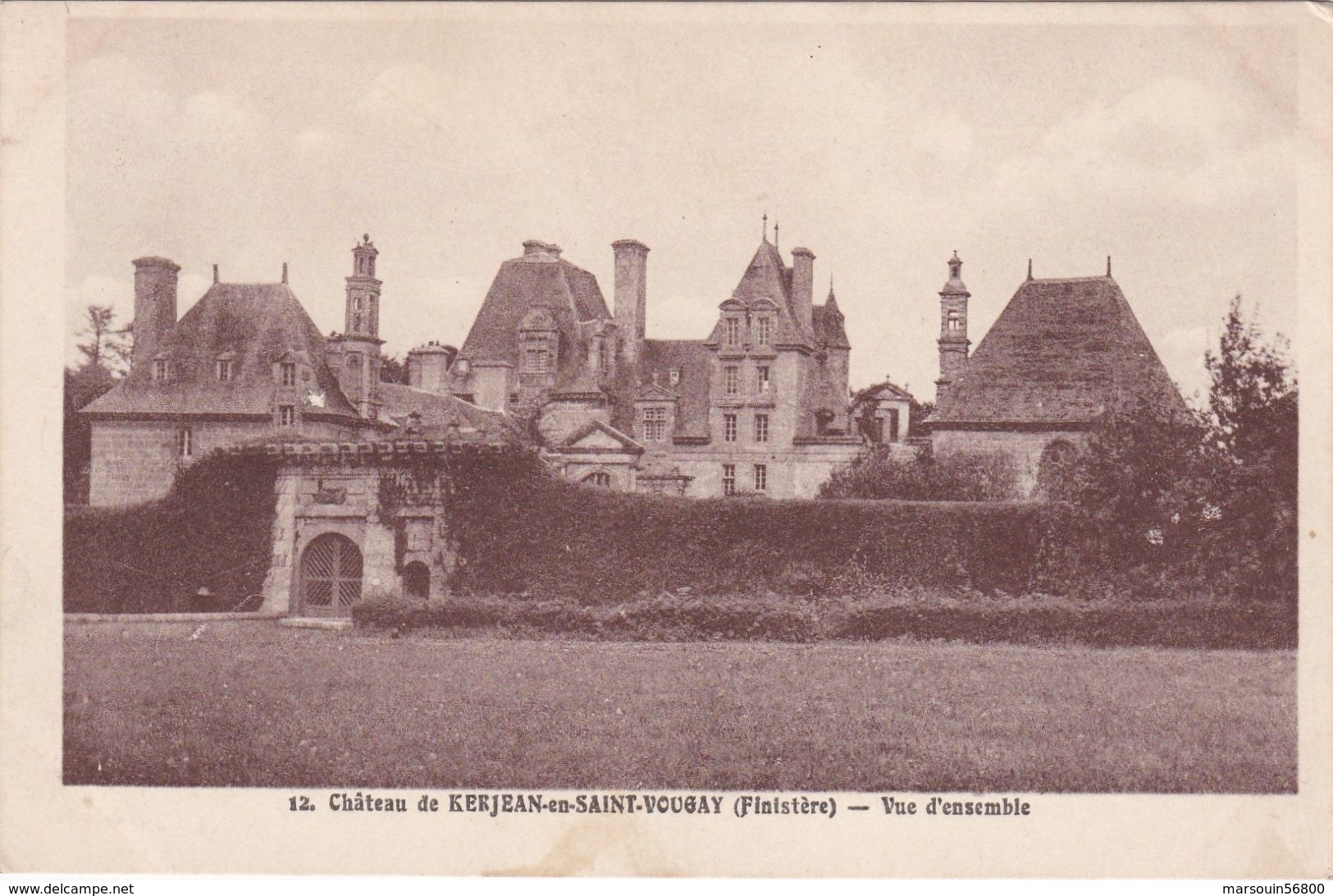 CPA N°12 Dept 29 SAINT VOUGAY Chateau De KERJEAN Vue D'ensemble - Saint-Vougay