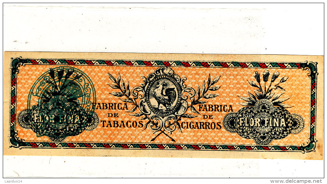 AN 285 /   ETIQUETTE - FABRICA DE TABACOS  CIGARIOS  FLOR FINA - Labels