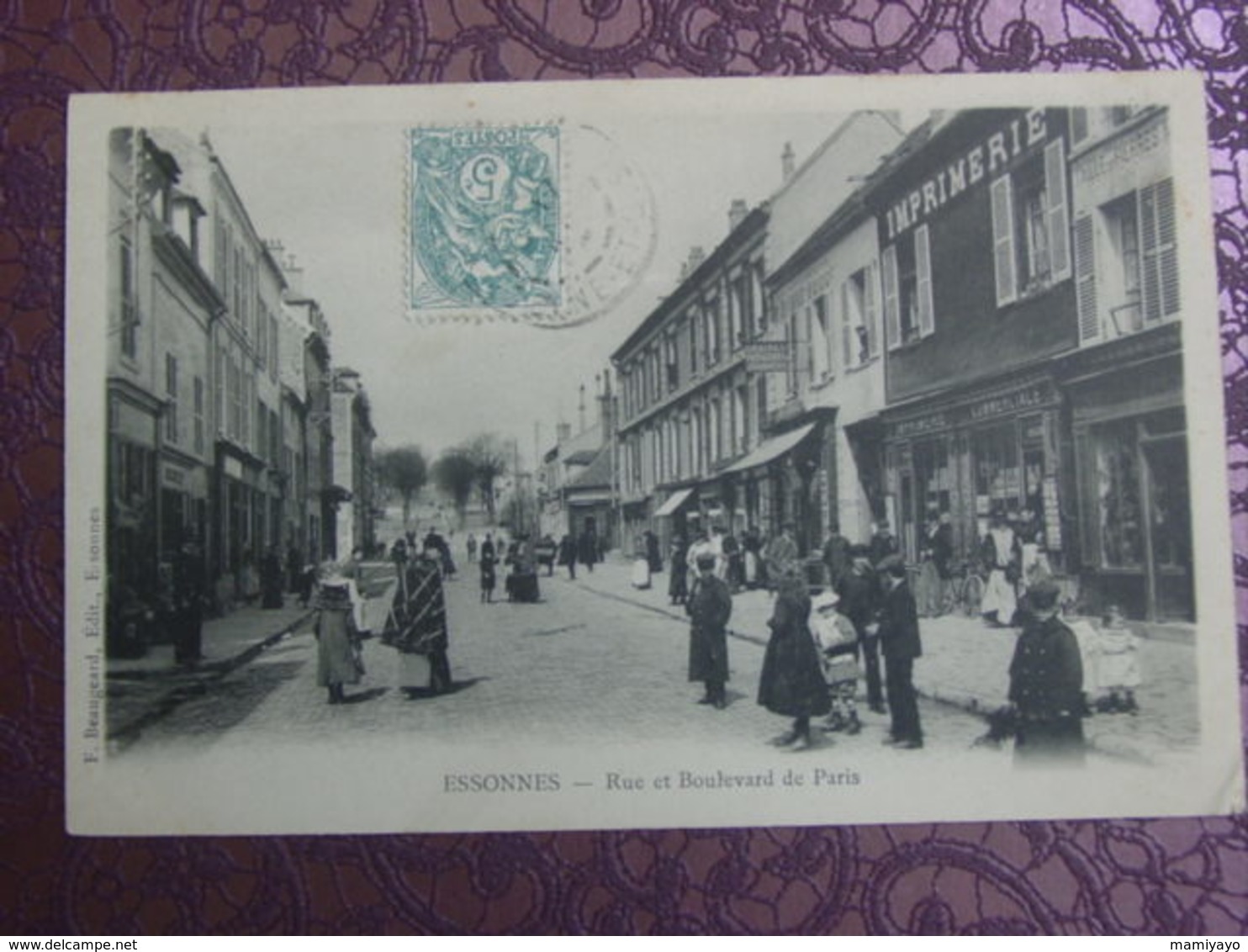 ESSONNE / 2 CPA :LA GARE D'ORSAY (S.&O.)avec L'omnibus (diligence) & Rue De Paris à ESSONNES . - Orsay