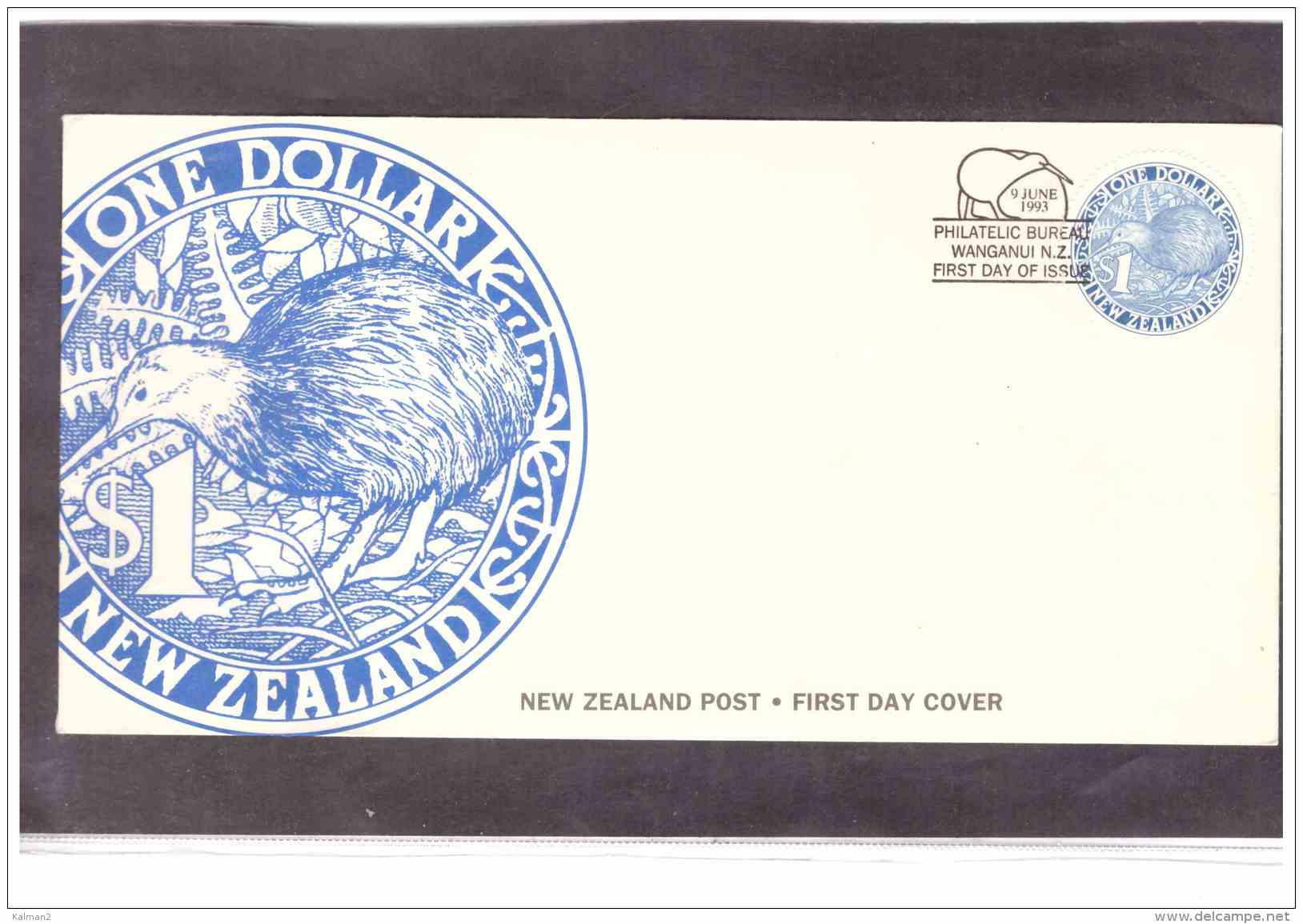 NZFDC107   -   WANGANUI    9,6,1993     /    FDC    YT. Nr.  1234   "    KIWI    " - Kiwis
