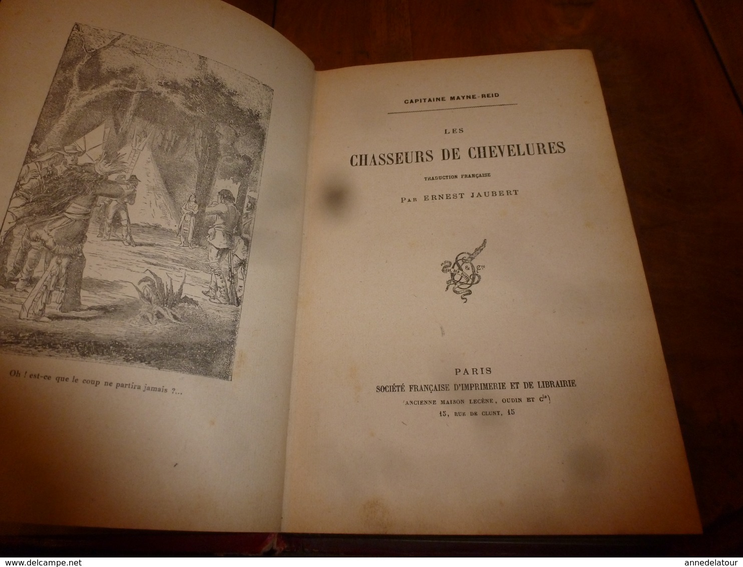 1900 LE CHASSEUR DE CHEVELURES Par Le Capitaine Mayne-Reid ,  édition Sté Française D'Imprimerie Et De Librairie - 1801-1900