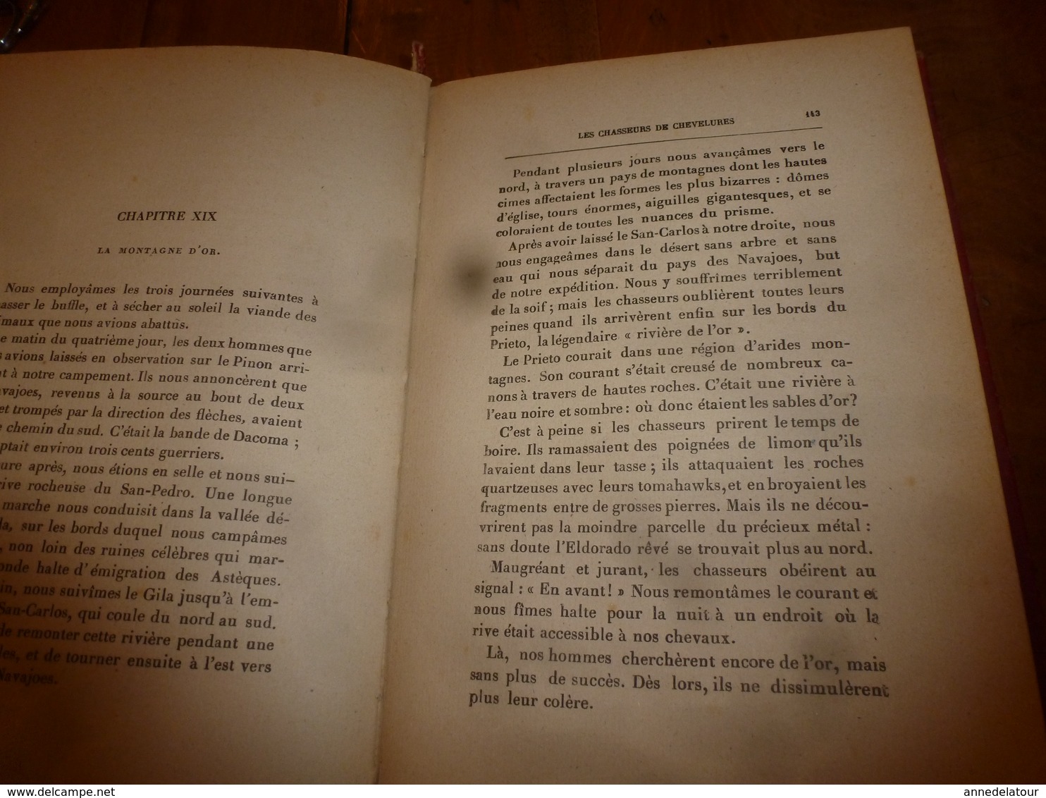 1900 LE CHASSEUR DE CHEVELURES par le capitaine Mayne-Reid ,  édition Sté Française d'Imprimerie et de Librairie