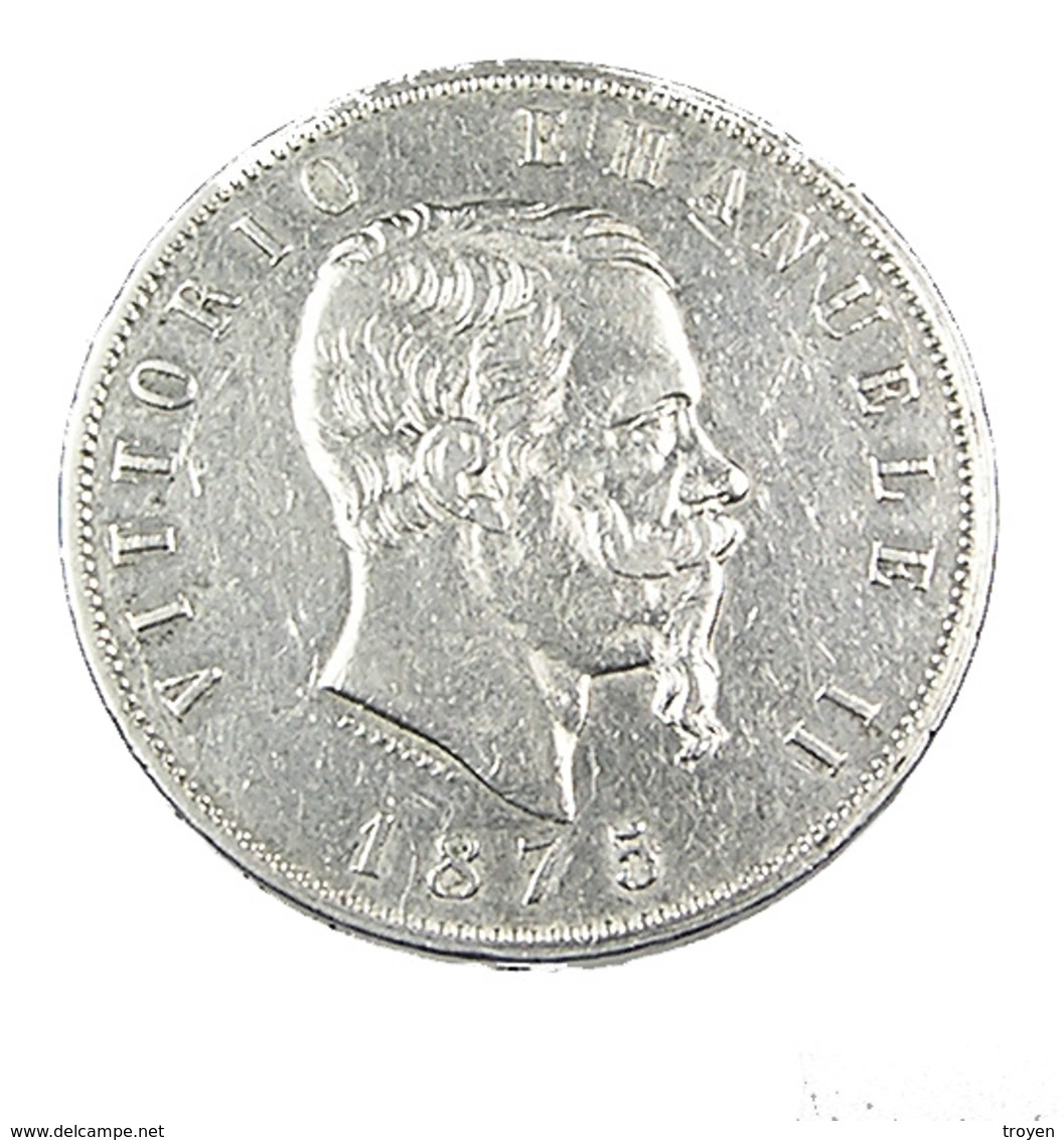 5 Lires -  Italie - 1875 - Argent - TTB - - 1861-1878 : Victor Emmanuel II.