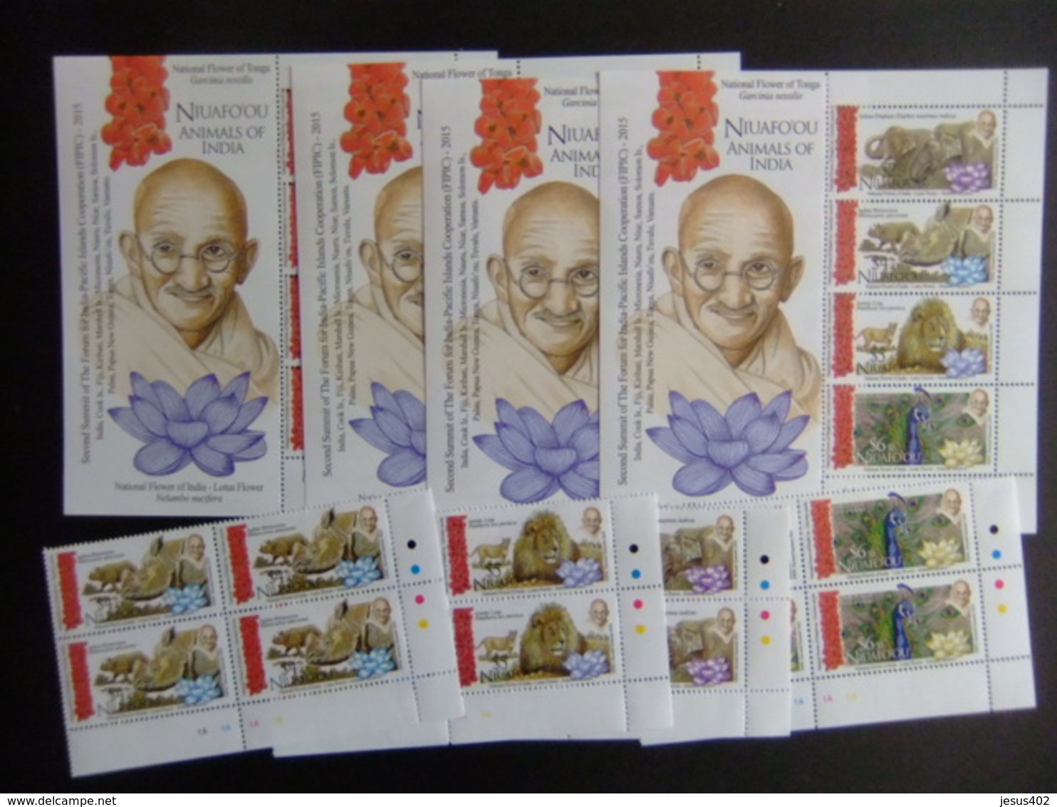 TONGA / NIUAFO'OU 2015 MAHATMA GANDHI FAUNA And FLORA Yvert 404 / 07 ** MNH + BLOC - Altri - Oceania