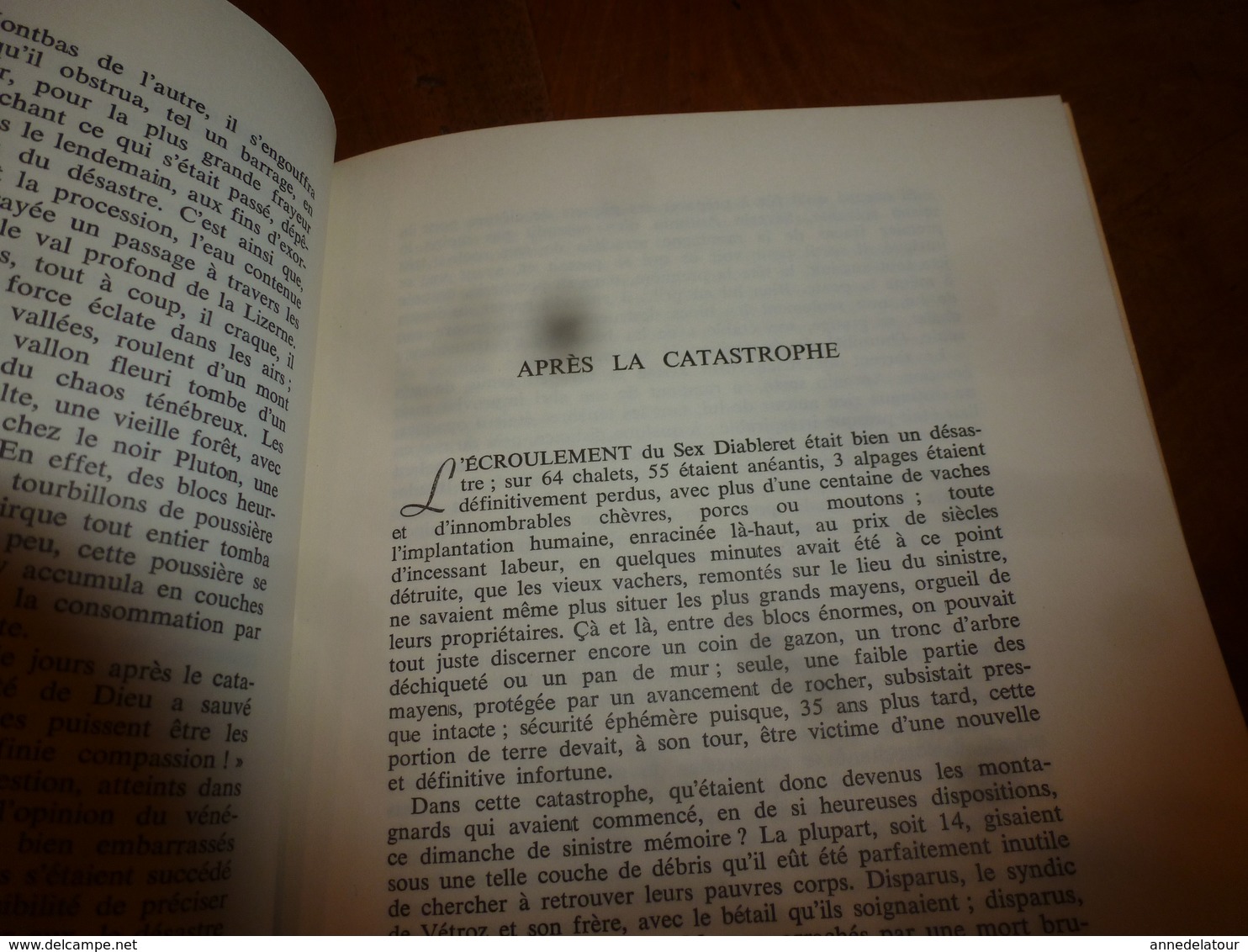 DERBORENCE  Histoire d'une catastrophe (limite des Etats de Berne et du Valais)  SUISSE (Photos A. Lévy, etc)