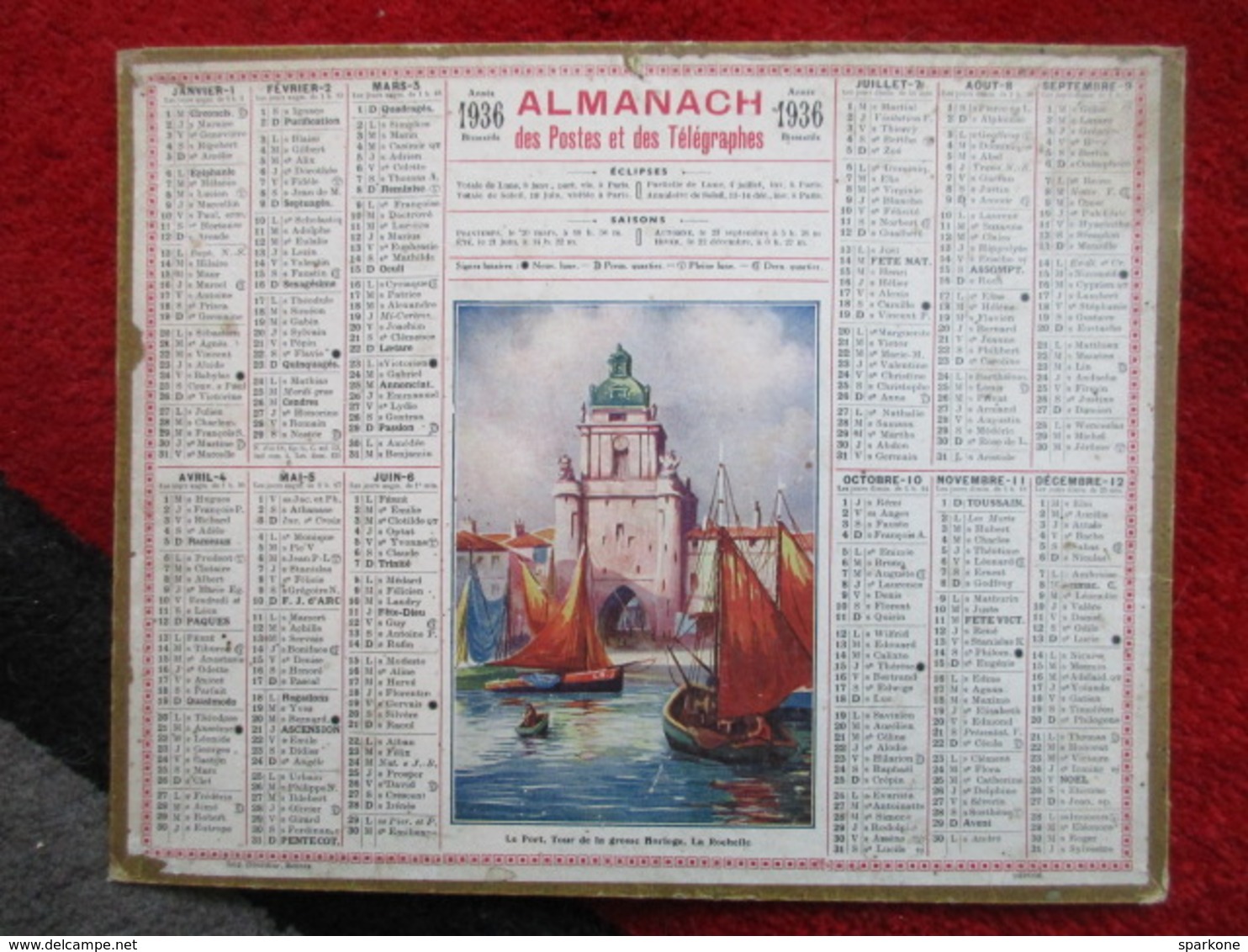 Almanach Des Postes, Télégraphes Et Téléphones / De 1936 - Big : 1921-40