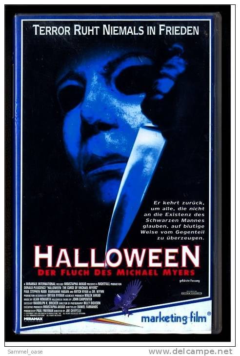 VHS Video  ,  Halloween IV  -  Der Fluch Des Michael Myers  -  Terror Ruht Niemals In Frieden  -  USA 1995 - Horror