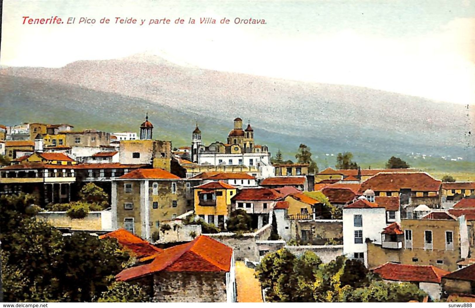 Tenerife - El Pico De Tedie Y Parte De La Villa De Orotava  (animado) - Tenerife