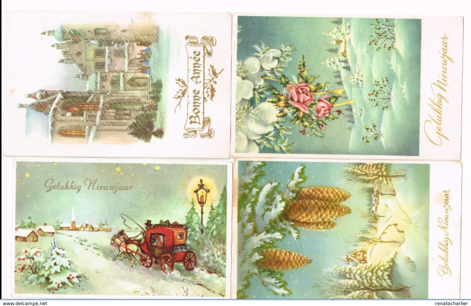 Lot De 8 Cartes Postales. Bonne Année. - Nouvel An