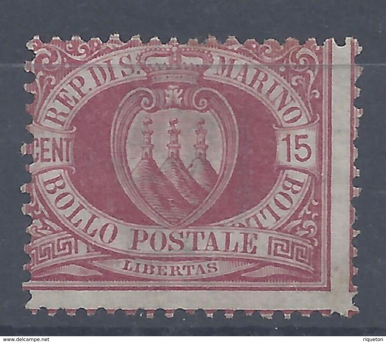 SAINT-MARIN - 1892-94 - N° 15 Neuf Sans Gomme (X) B/TB - - Nuevos