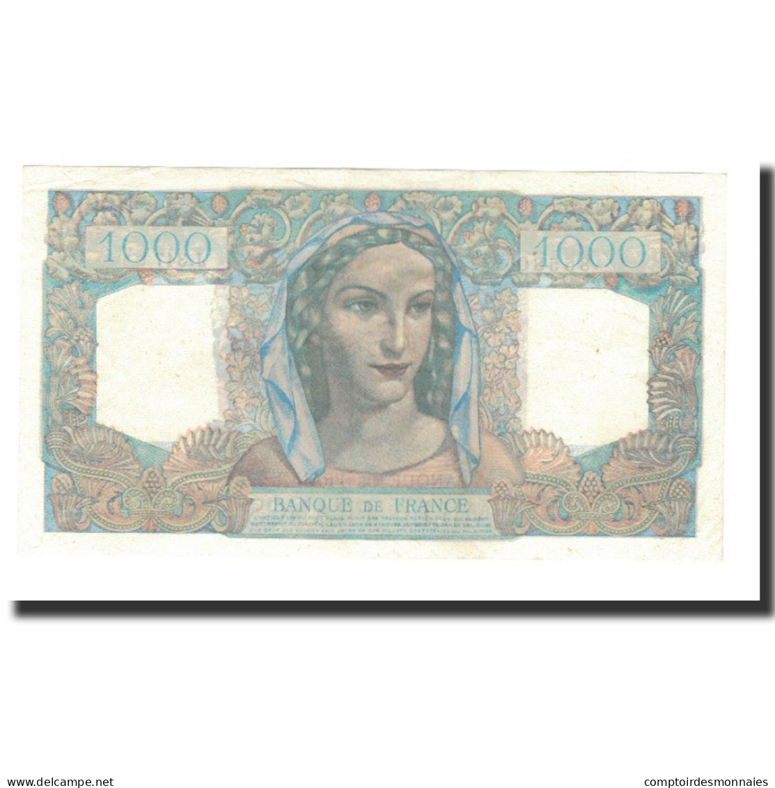 France, 1000 Francs, 1946-10-03, SUP, Fayette:41.17, KM:130a - 1 000 F 1945-1950 ''Minerve Et Hercule''
