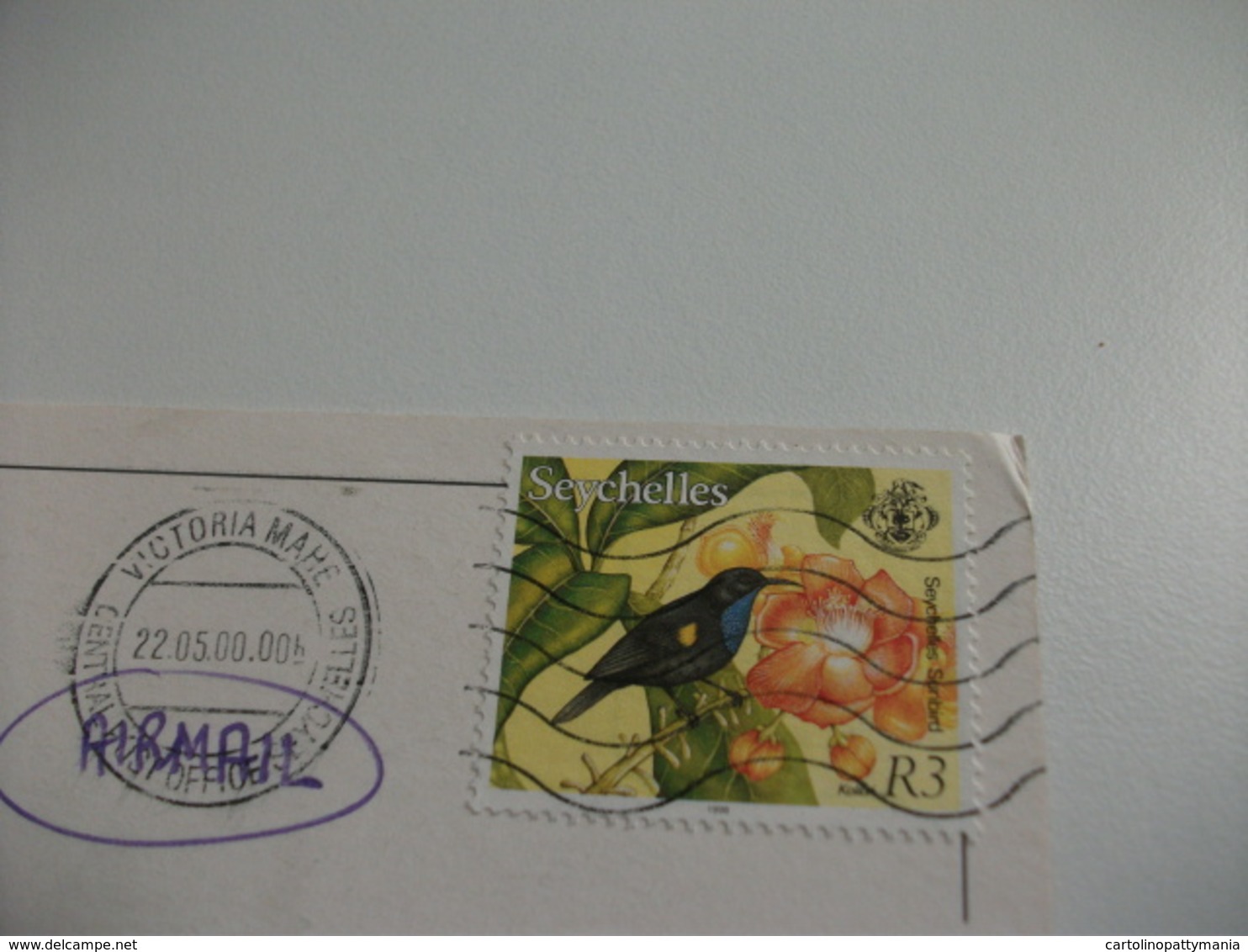 STORIA POSTALE FRANCOBOLLO COMMEMORATIVO UCCELLO BIRD SEYSHELLES BEACH ON MAHE - Seychelles