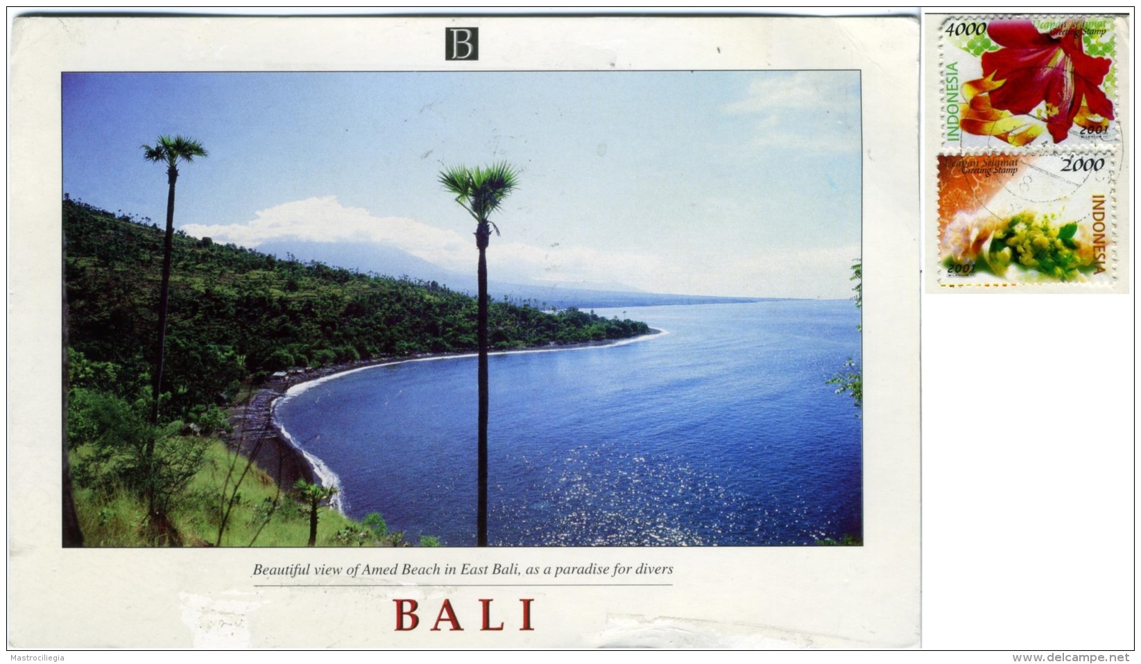 INDONESIA  BALI  AMED BEACH  Beautiful View  Nice Stamps - Indonesia