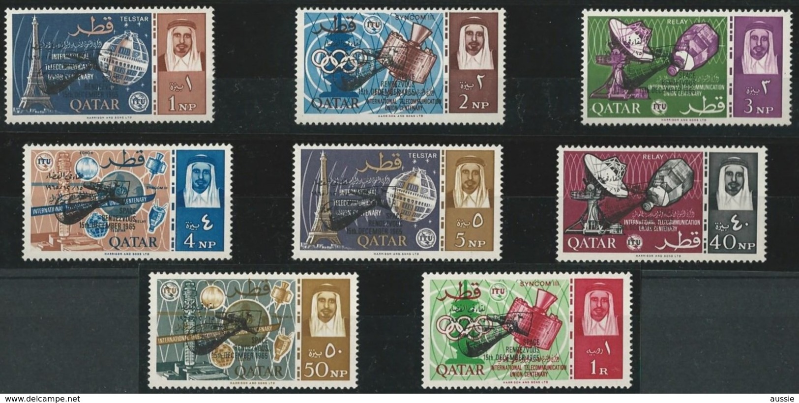 Qatar 1965  Yvertn° 95-102 Surcharge *** MNH  Cote 25 Euro ITU UIT - Qatar