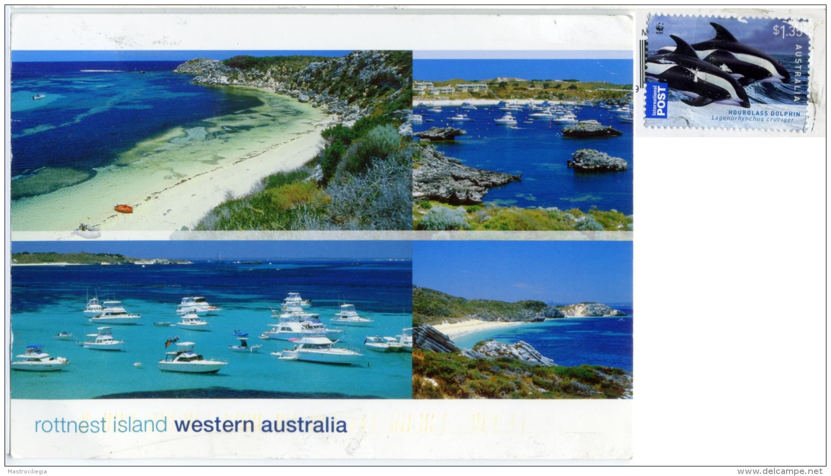AUSTRALIA   WA  ROTTNEST ISLAND  Multiview  Yacht  Nice Stamp  Dolphin Theme - Altri & Non Classificati