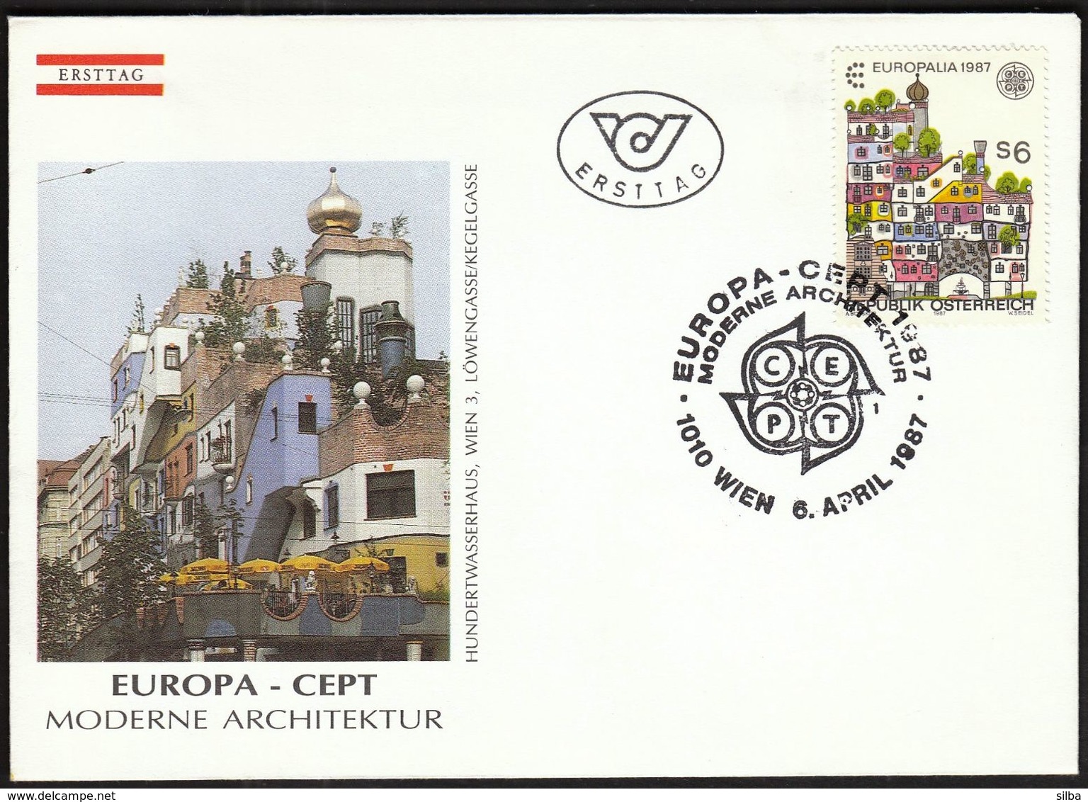 Austria Vienna 1987 / Europa CEPT / Modern Architecture / FDC / Cancel No. 1 - 1987