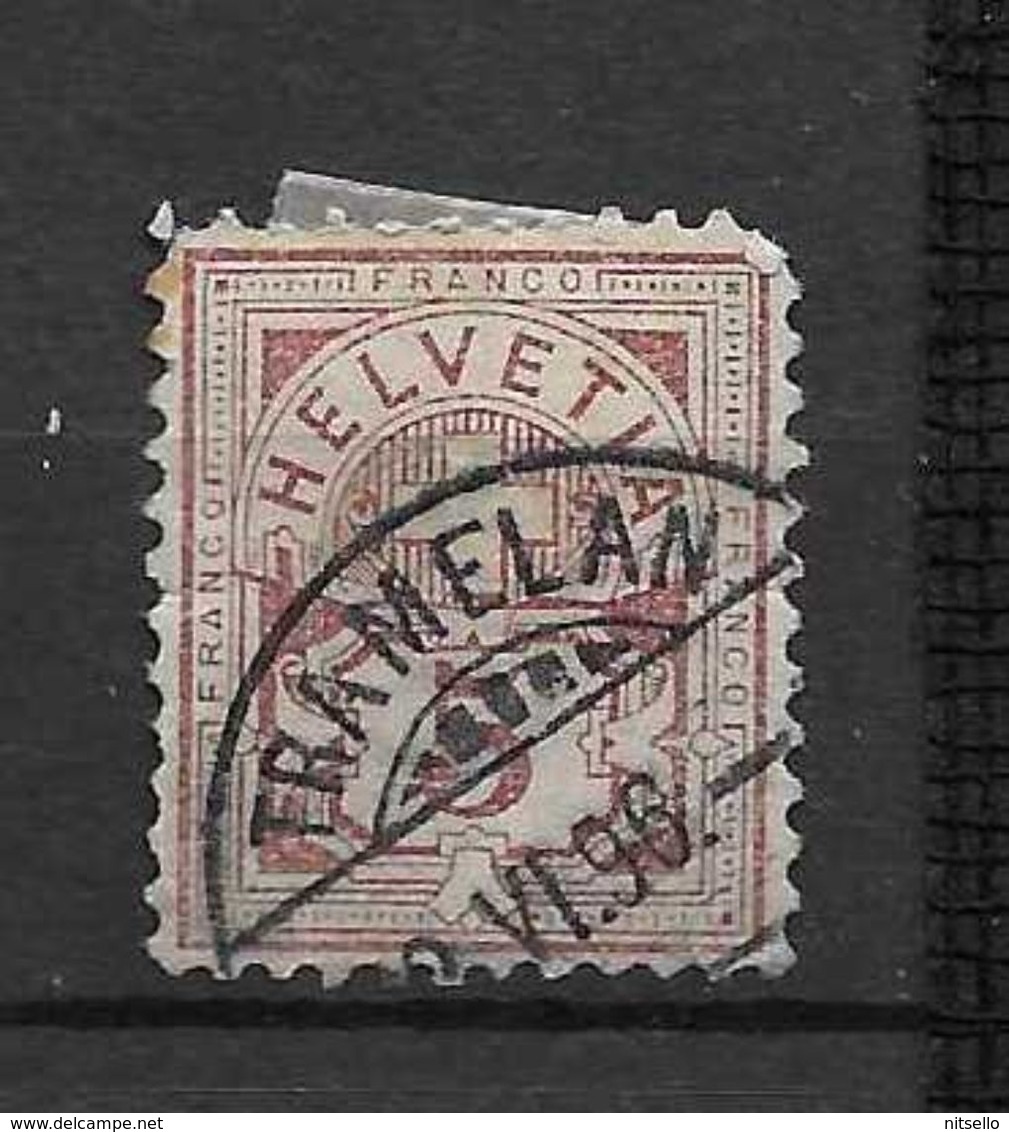 LOTE 1574  ///  (C002) SUIZA 1882    YVERT Nº: 65  CON FECHADOR DE TRAMELAN - Ongebruikt