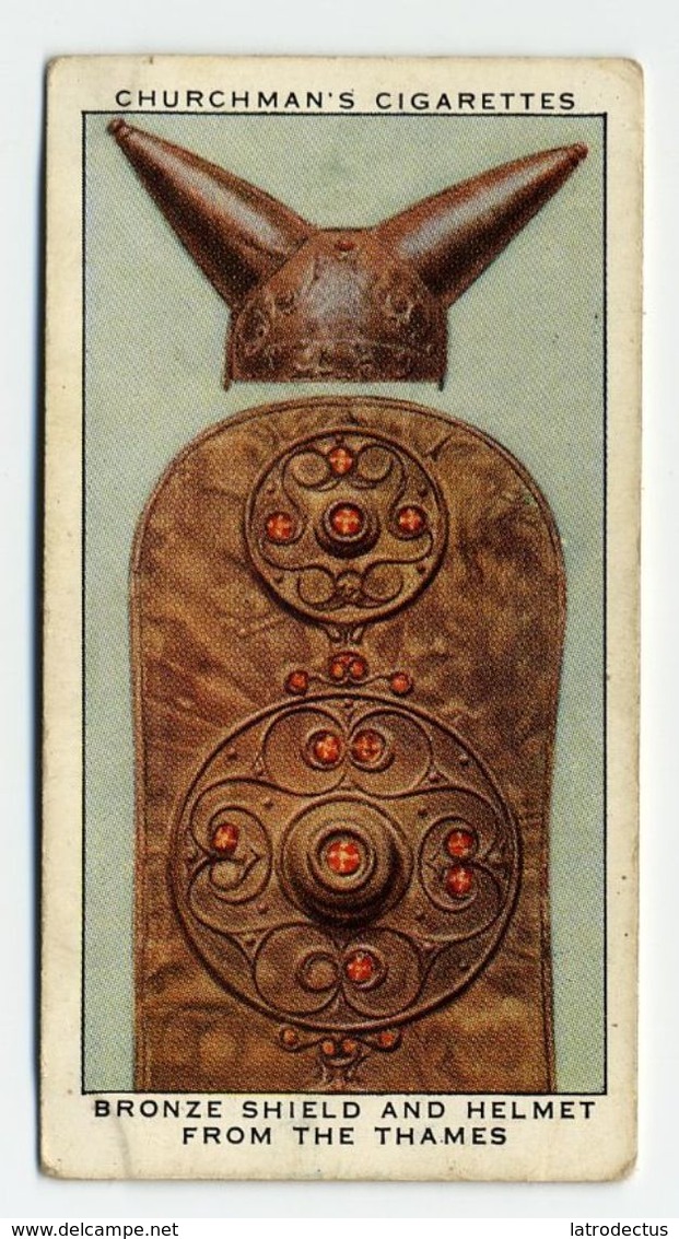 Churchman - 1937 - Treasure Trove - 5 - Bronze Shield And Helmet From The Thames - Churchman