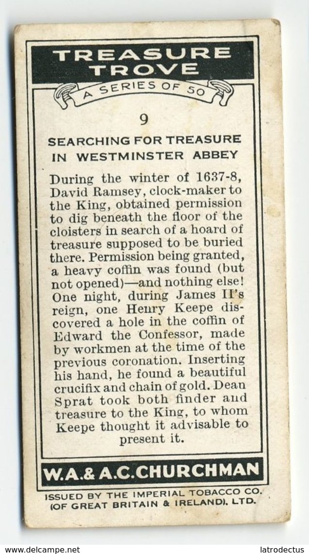 Churchman - 1937 - Treasure Trove - 9 - Searching For Treasure In Westminster Abbey - Churchman