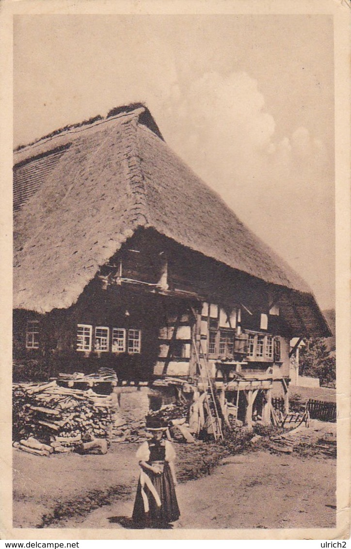 AK Schwarzwälder Haus - Frau In Tracht - 1912 (32650) - Oppenau