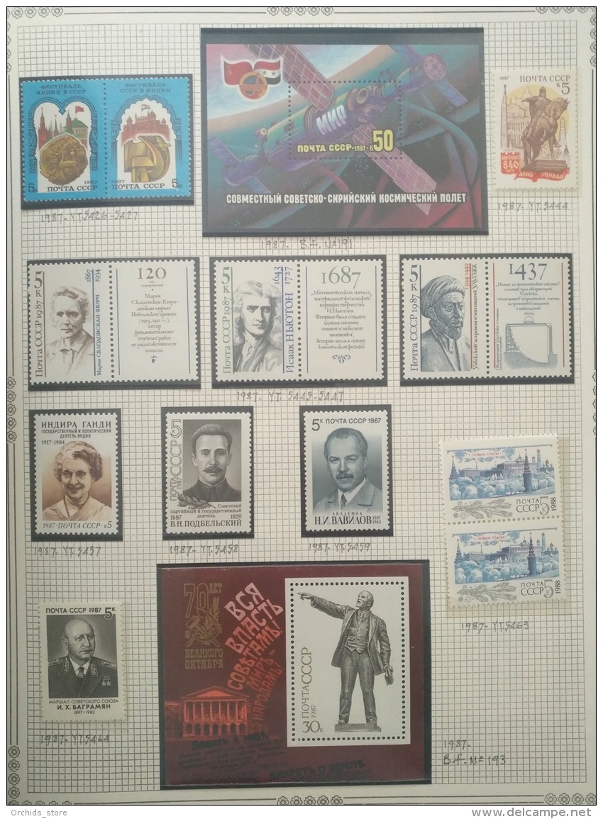 P6 Paintings - Russia CCCP 1987-1993 MNH Stamps Collection 21 Album Pages - Neufs