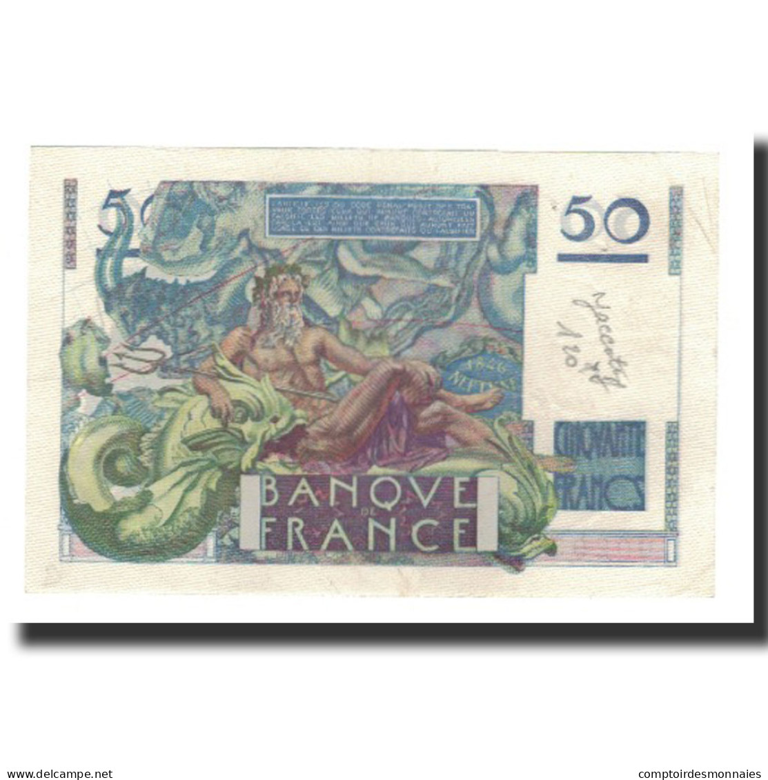 France, 50 Francs, 1946-05-31, SUP, Fayette:20.5, KM:127a - 50 F 1946-1951 ''Le Verrier''