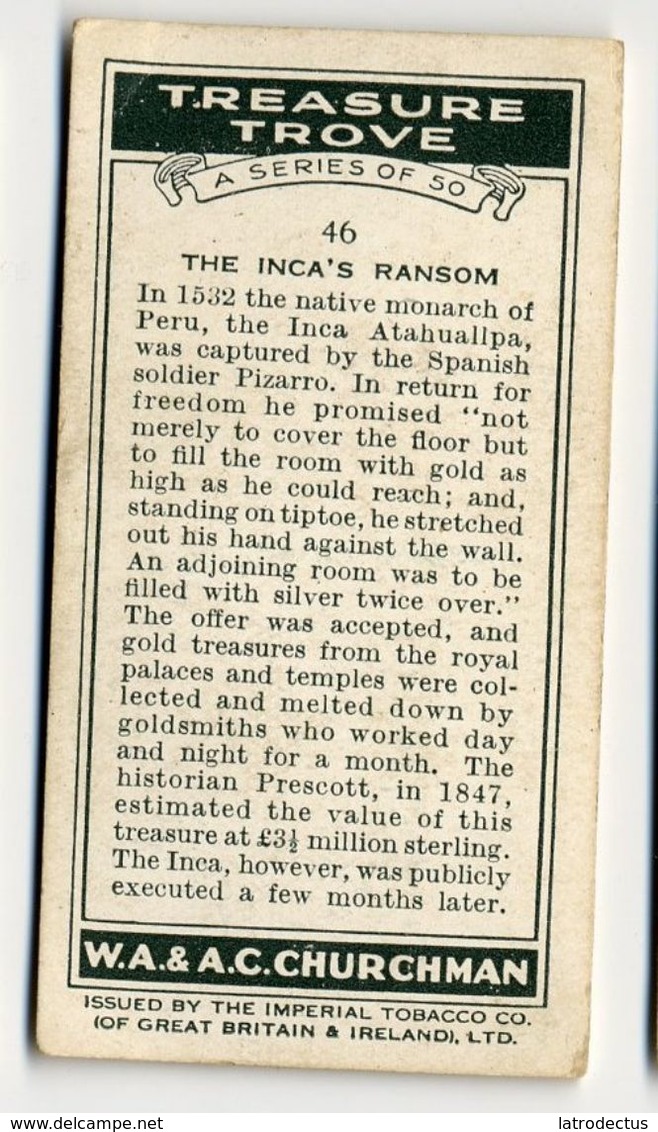 Churchman - 1937 - Treasure Trove - 46 - The Inca's Ransom - Churchman