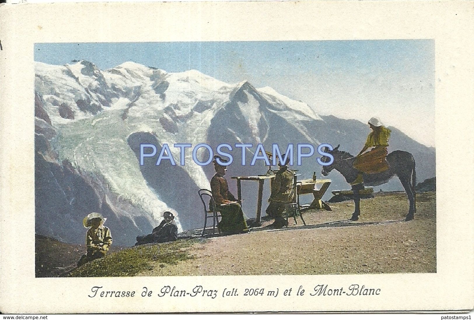 85354 SWITZERLAND MOUNT BLANC TERRACE OF PLAN PRAZ TELESCOPE PUBLICITY RELOJ DE PRECISION VACHERON CONSTANTIN POSTCARD - La Praz