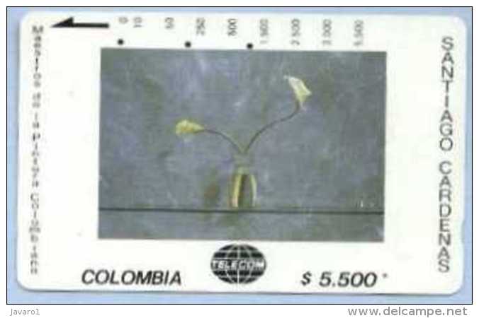 COLOMBIA : COLMT51 $5.500 SANTIAGO CAR 1993 Dos Cartuchos USED - Colombia