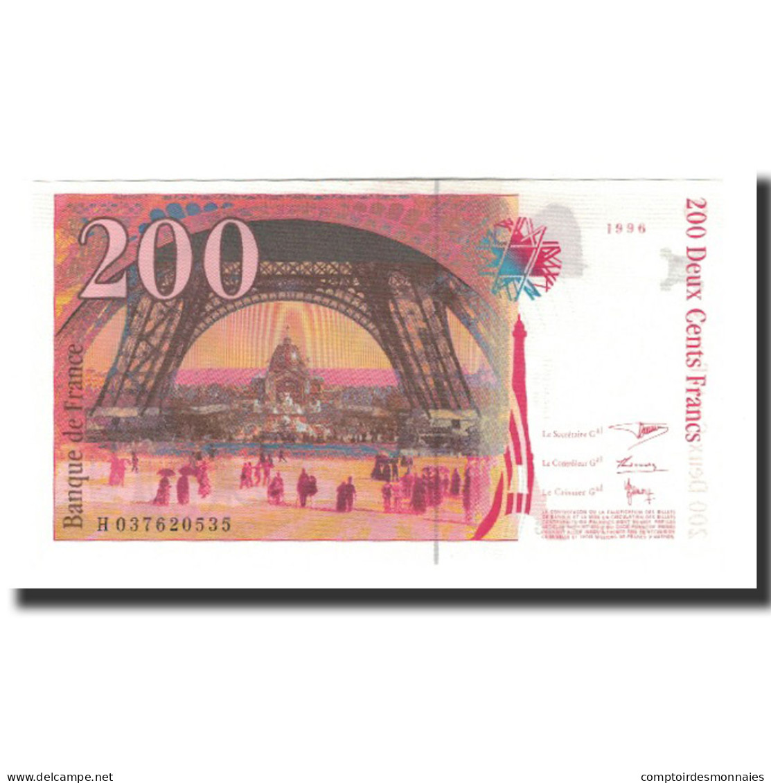 France, 200 Francs, 1996, SPL+, Fayette:75.3a, KM:159a - 200 F 1995-1999 ''Eiffel''