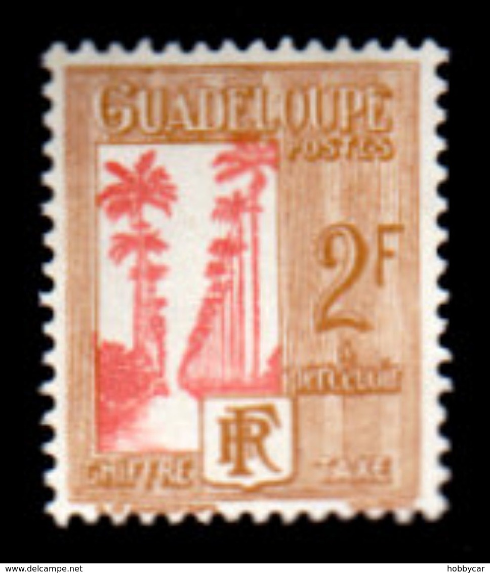 Guadeloupe,1928,, J36, Postage Due, 2F, MNH, F-VF - Postage Due