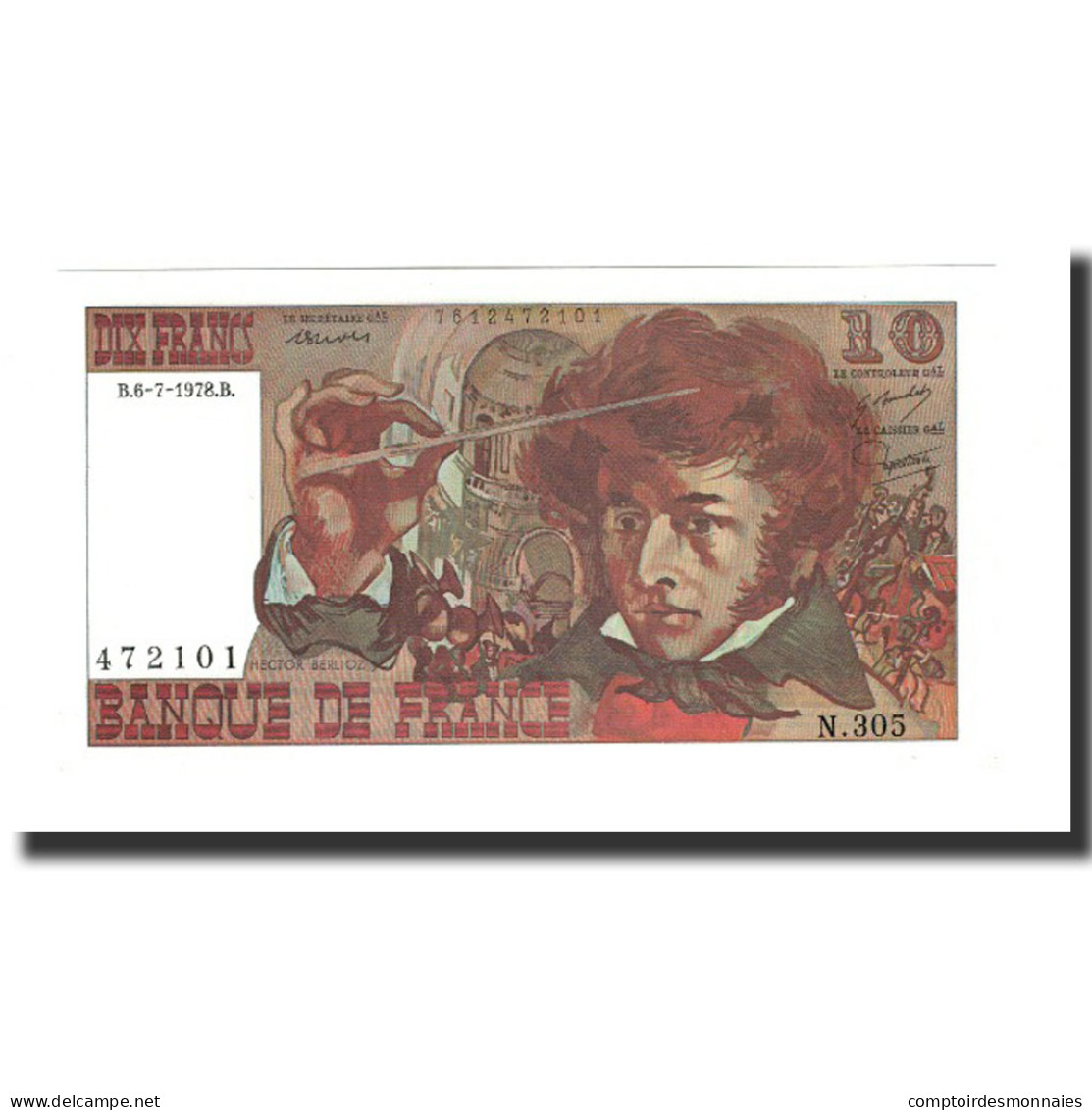 France, 10 Francs, 1978-07-06, NEUF, Fayette:63.24, KM:150c - 10 F 1972-1978 ''Berlioz''