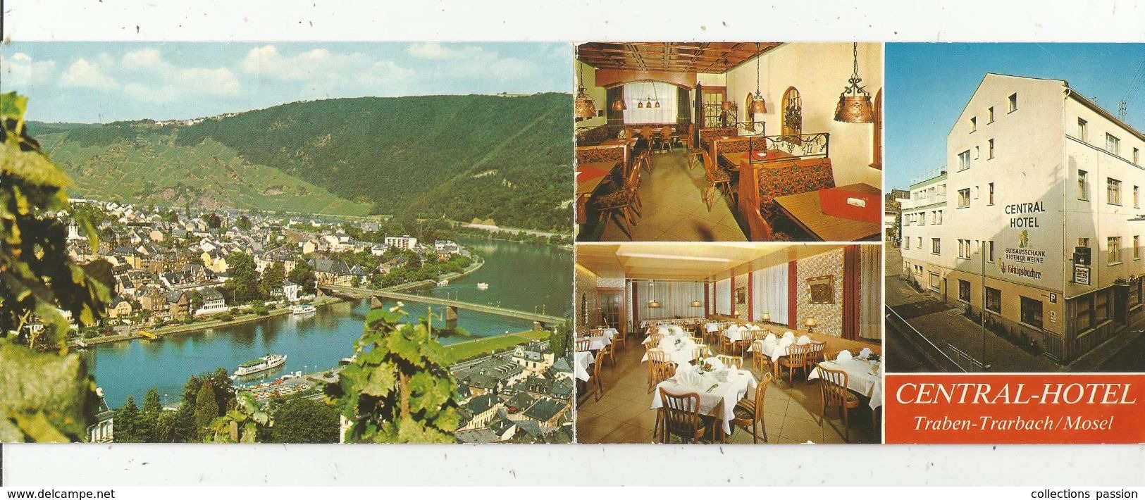 Cp , 4 Pages , CENTRAL HOTEL ,TRABEN - TRARBACH/MOSEL , Vierge , 2 Scans, Allemagne , Rhénanie Palatinat - Hotels & Restaurants