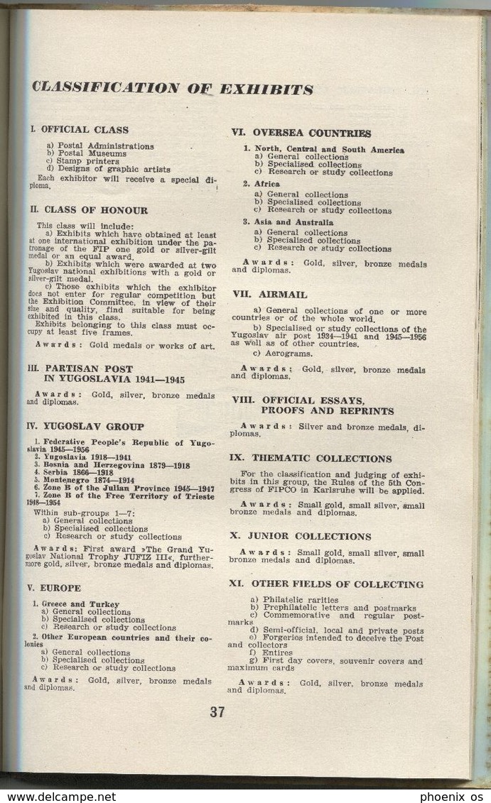 JUFIZ - III YUGOSLAV PHILATELIC EXHIBITION 1956. ZAGREB CROATIA, PROGRAMME / CATALOG - Libretti