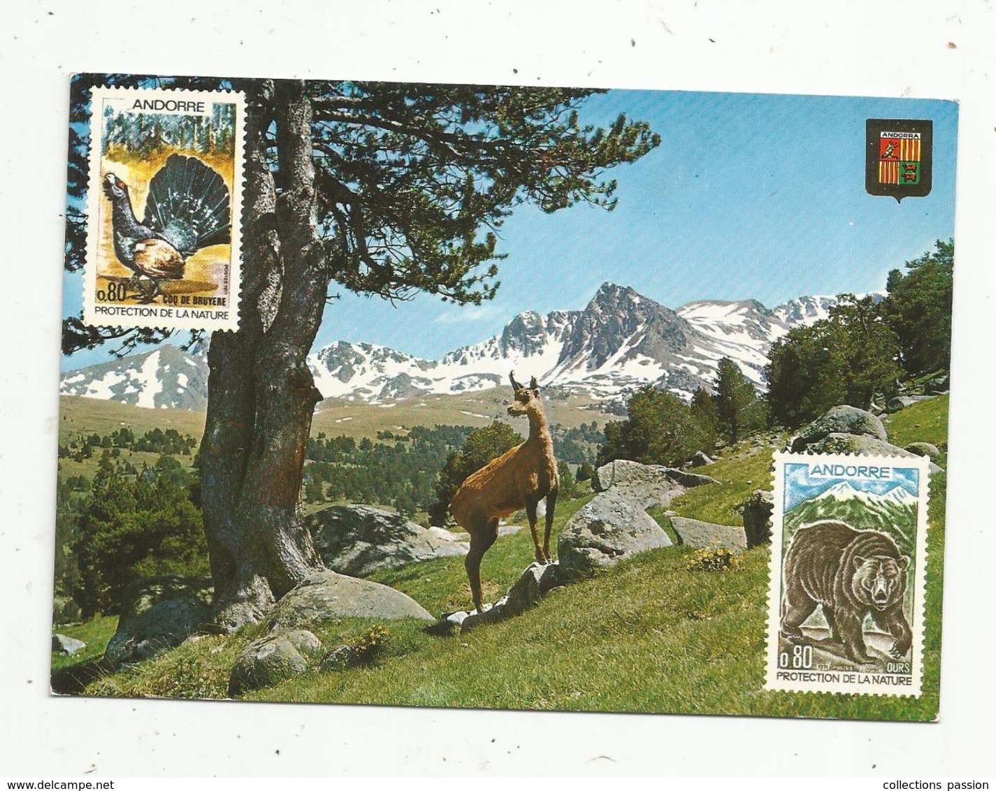 Cp , Timbres , Représentation , Andorre , Protection De La Nature , Valls D'Andorra , Vall D'Envalira , Vierge - Stamps (pictures)