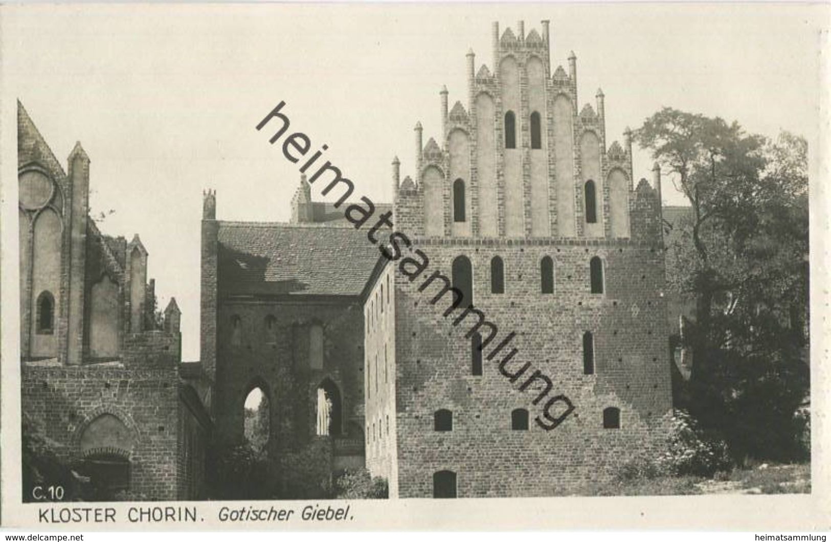 Koster Chorin - Gotischer Giebel - Foto-AK 30er Jahre - Verlag Ludwig Walter Berlin - Chorin
